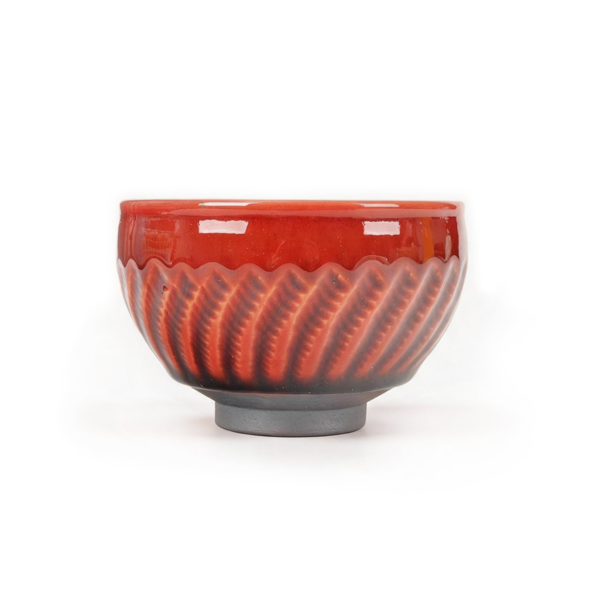 Chinese Shanhai Style Ceramic Tea Cup, Straight Body & Flared Rim Tasting Cup, Single Kung Fu Tea Ware