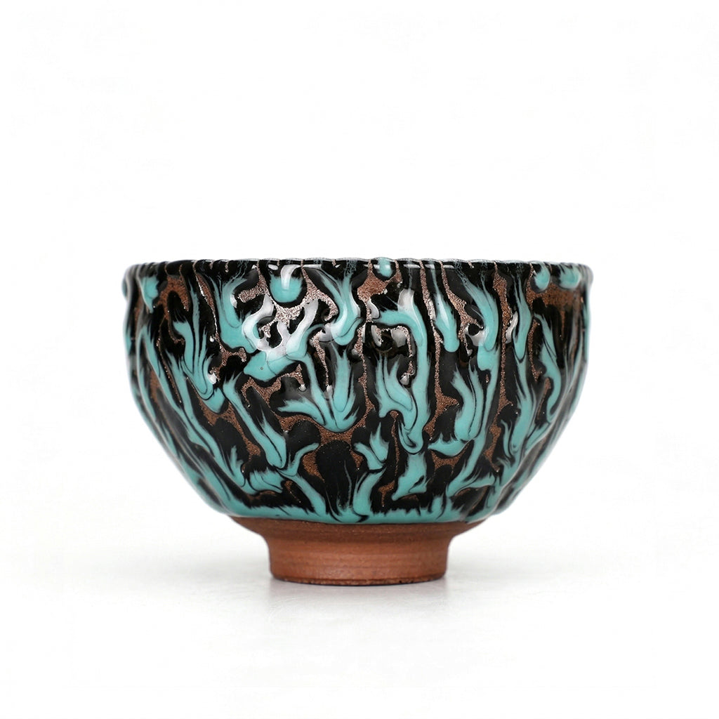 Chinese Shanhai Style Ceramic Tea Cup, Straight Body & Flared Rim Tasting Cup, Single Kung Fu Tea Ware