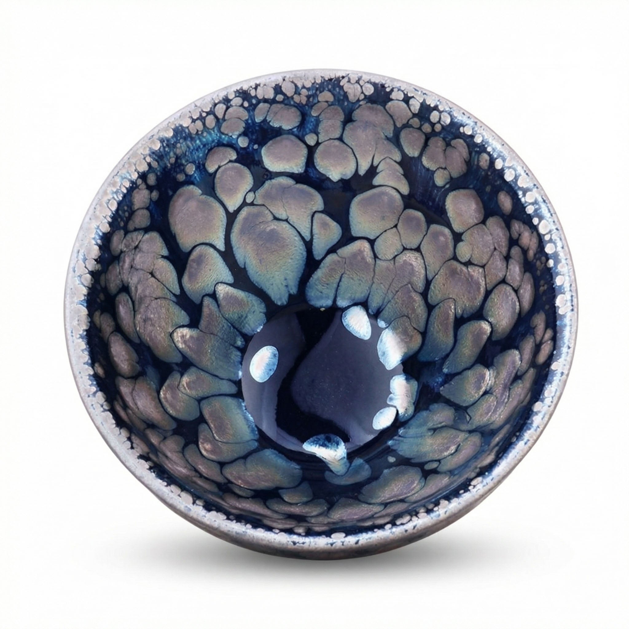 Chinese Shanhai Style Ceramic Tea Cup, Straight Body & Flared Rim Tasting Cup, Single Kung Fu Tea Ware