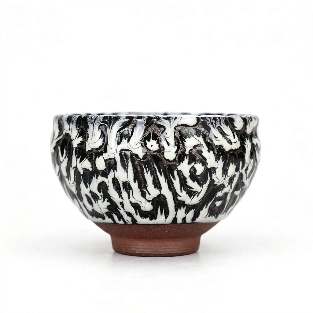 Chinese Shanhai Style Ceramic Tea Cup, Straight Body & Flared Rim Tasting Cup, Single Kung Fu Tea Ware