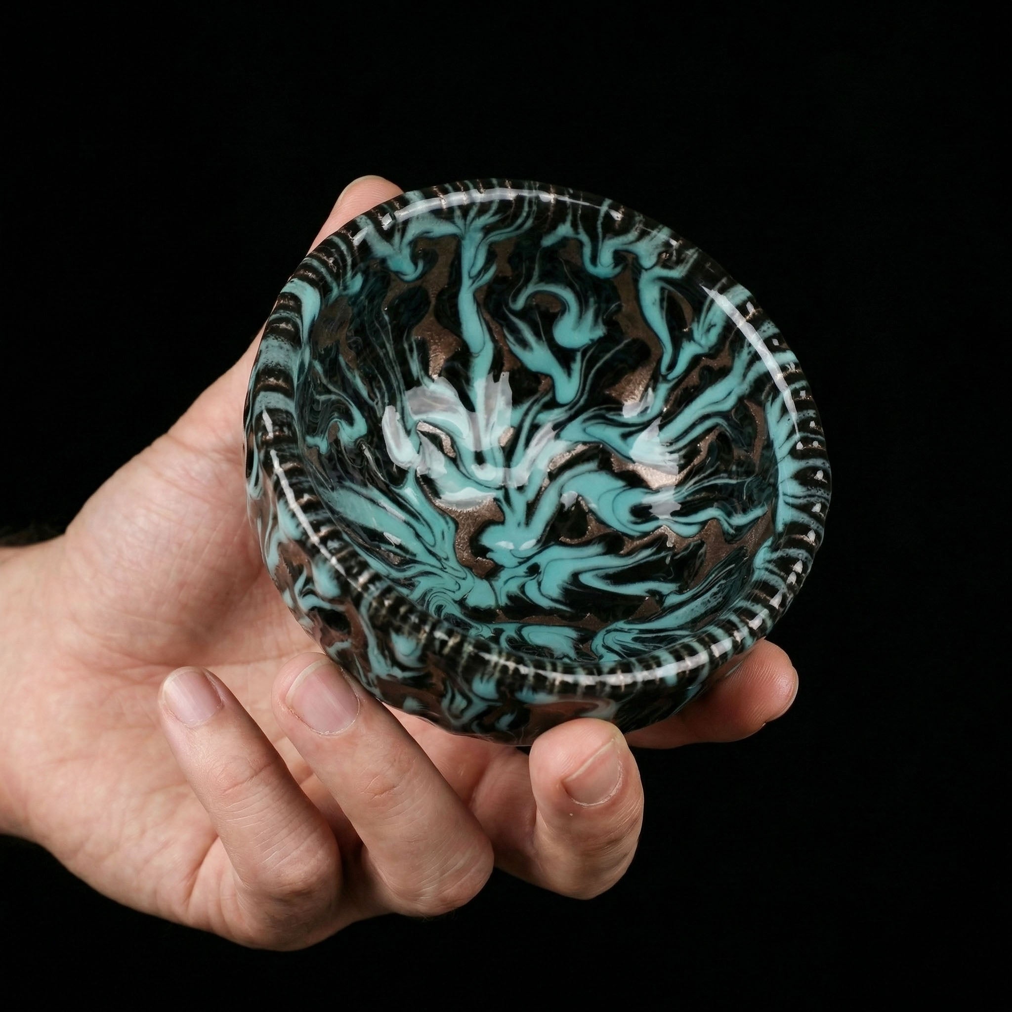 Chinese Shanhai Style Ceramic Tea Cup, Straight Body & Flared Rim Tasting Cup, Single Kung Fu Tea Ware