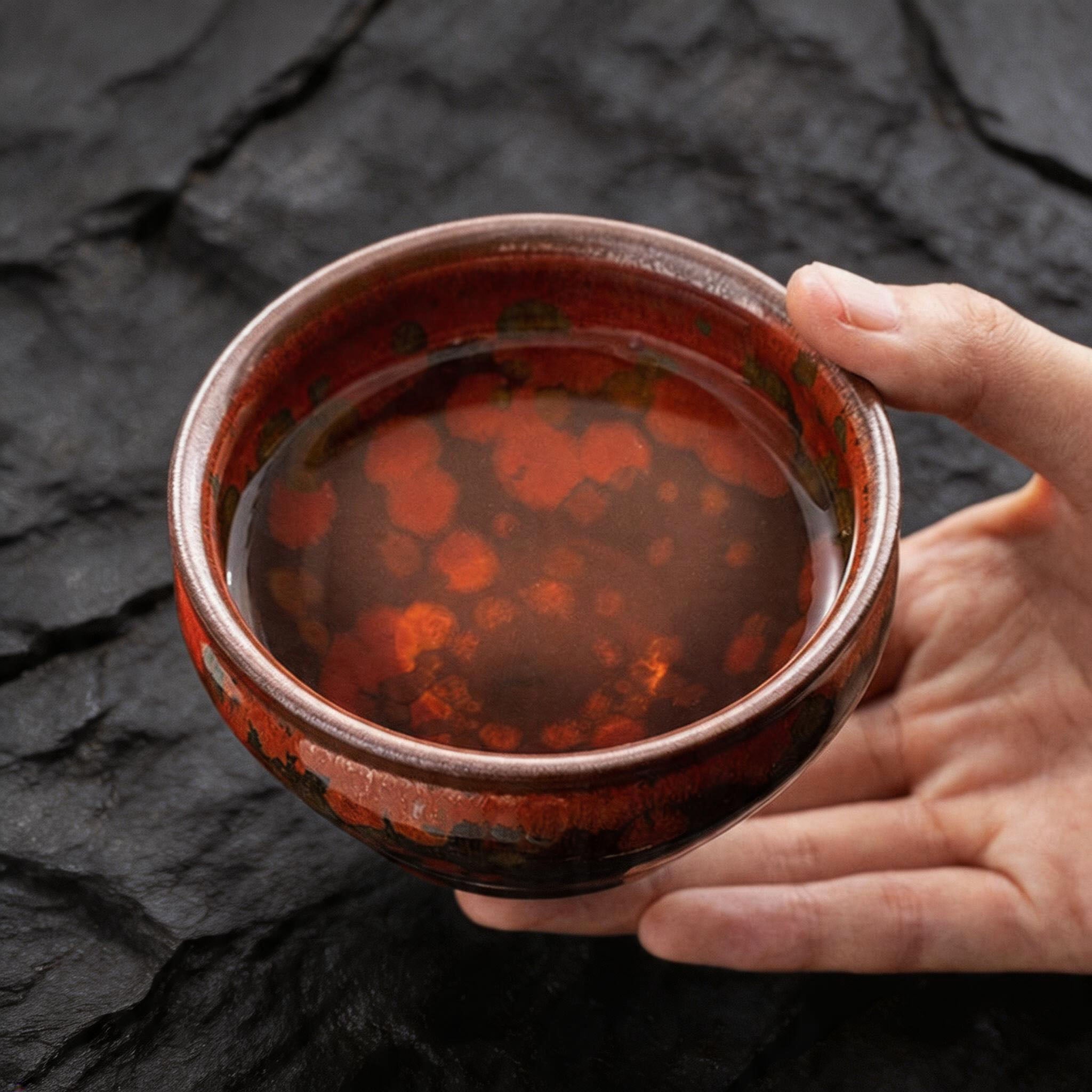Chinese Shanhai Style Ceramic Tea Cup, Straight Body & Flared Rim Tasting Cup, Single Kung Fu Tea Ware