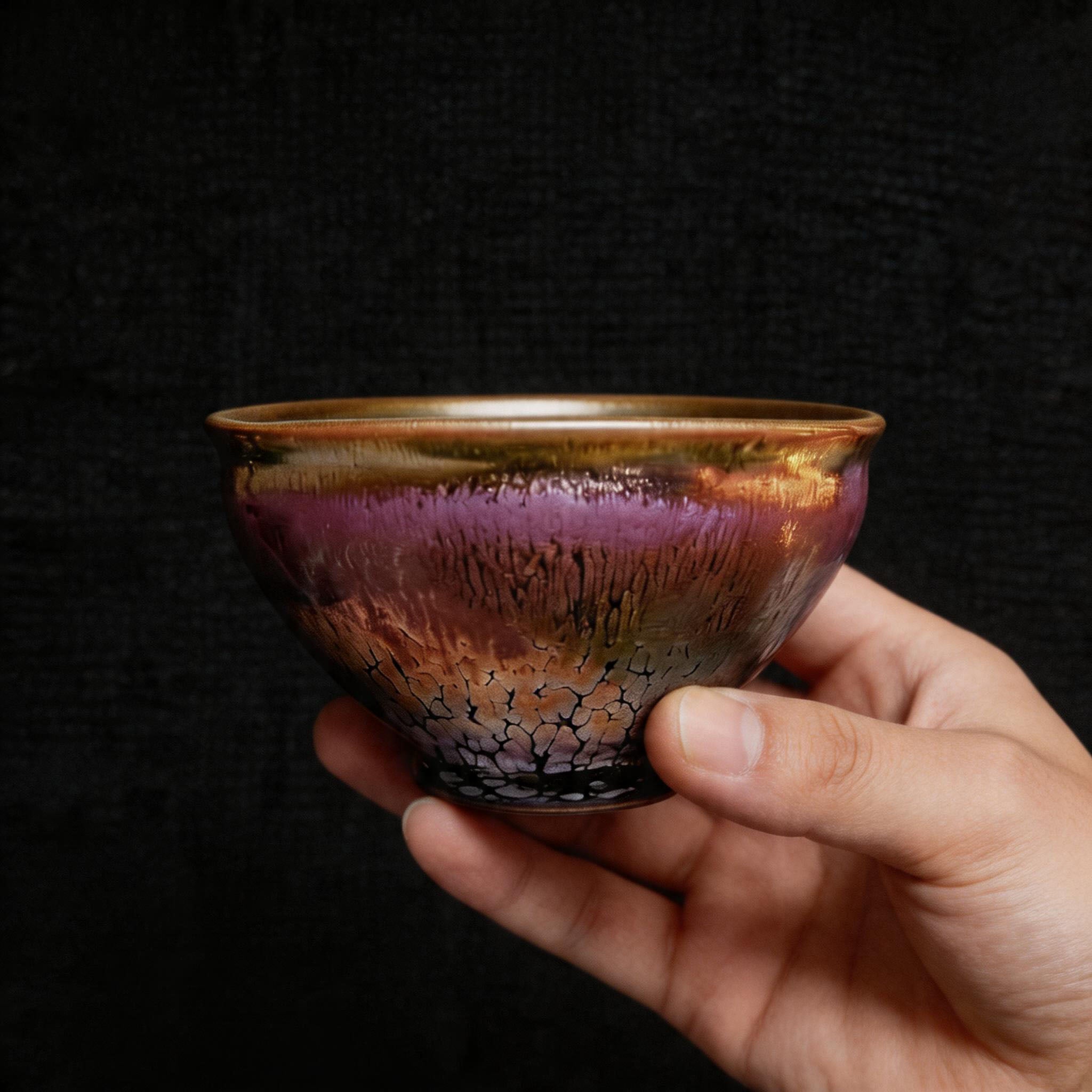 Chinese Shanhai Style Ceramic Tea Cup, Straight Body & Flared Rim Tasting Cup, Single Kung Fu Tea Ware