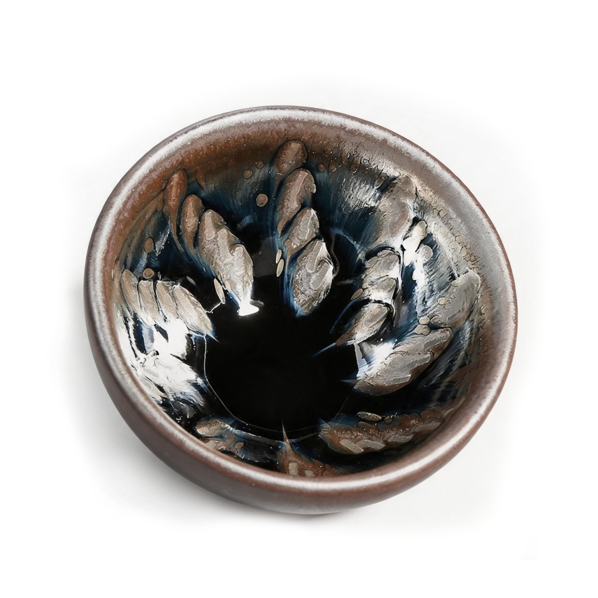 Chinese Shanhai Style Ceramic Tea Cup, Straight Body & Flared Rim Tasting Cup, Single Kung Fu Tea Ware
