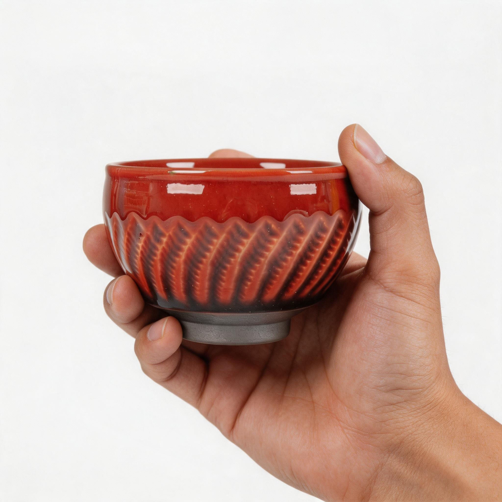 Chinese Shanhai Style Ceramic Tea Cup, Straight Body & Flared Rim Tasting Cup, Single Kung Fu Tea Ware