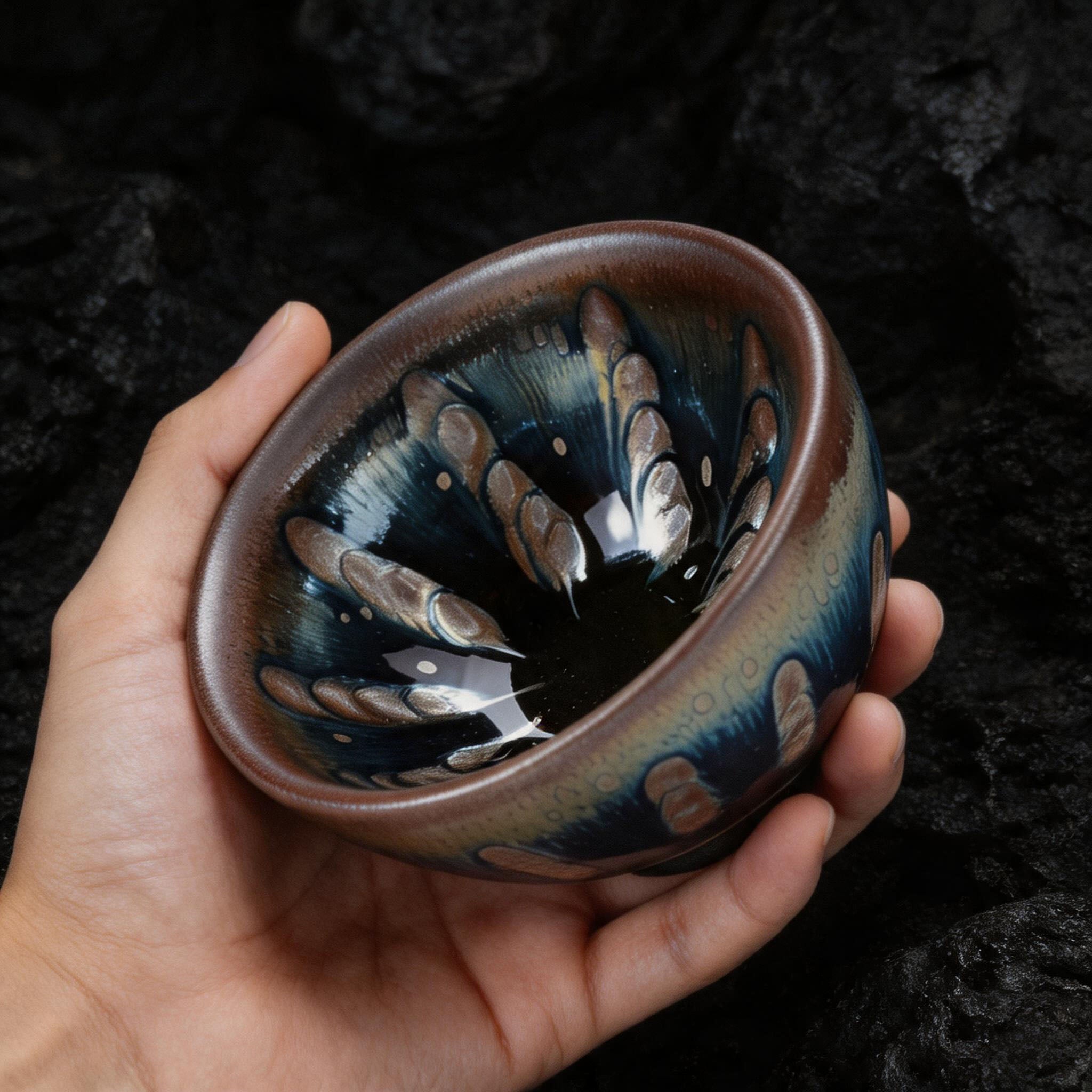 Chinese Shanhai Style Ceramic Tea Cup, Straight Body & Flared Rim Tasting Cup, Single Kung Fu Tea Ware