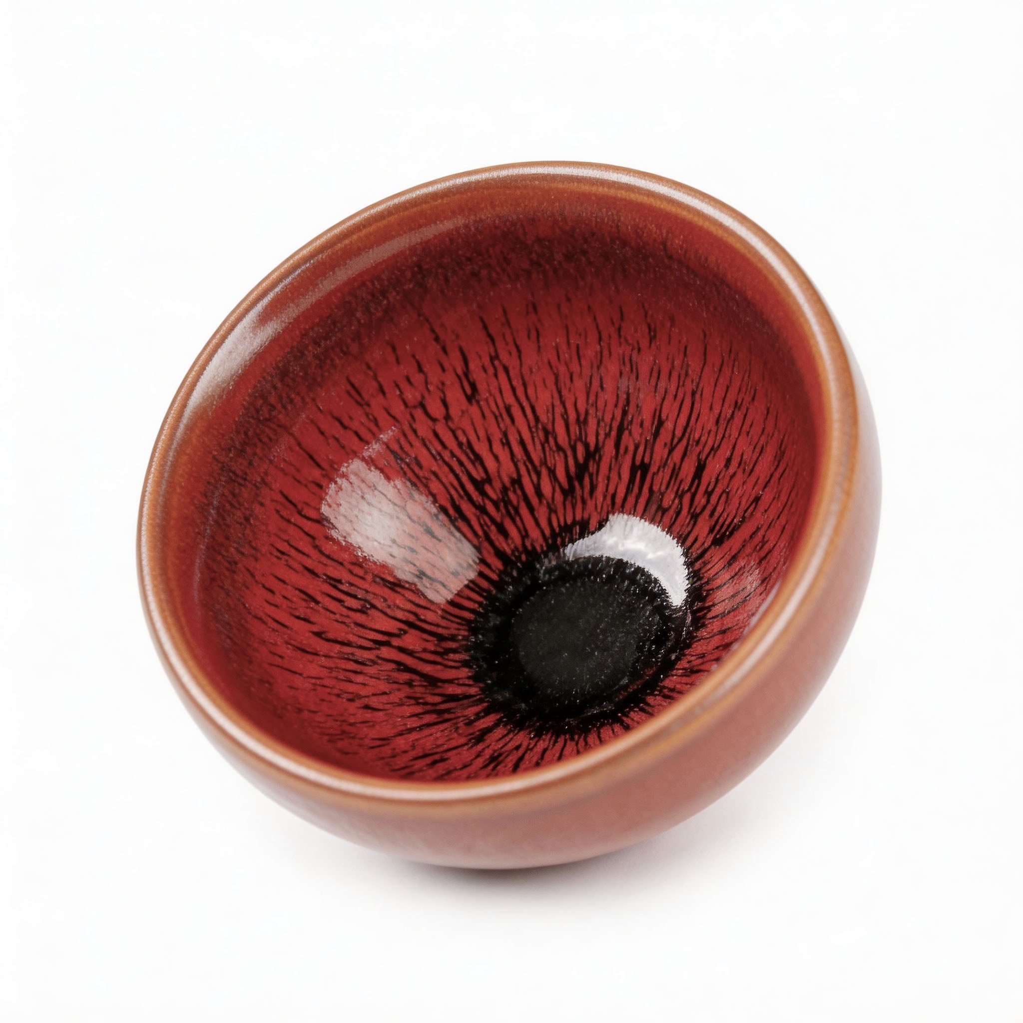 Chinese Shanhai Style Ceramic Tea Cup, Straight Body & Flared Rim Tasting Cup, Single Kung Fu Tea Ware
