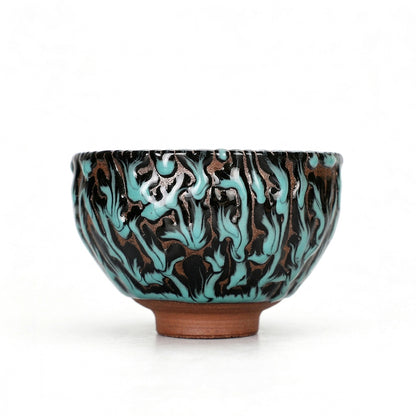 Chinese Shanhai Style Ceramic Tea Cup, Straight Body & Flared Rim Tasting Cup, Single Kung Fu Tea Ware