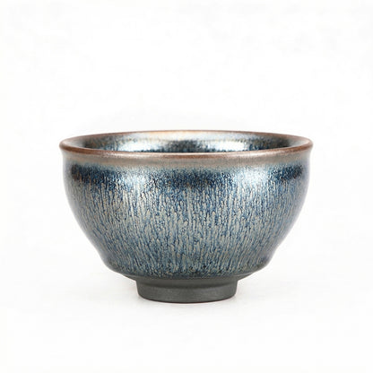 Chinese Shanhai Style Ceramic Tea Cup, Straight Body & Flared Rim Tasting Cup, Single Kung Fu Tea Ware