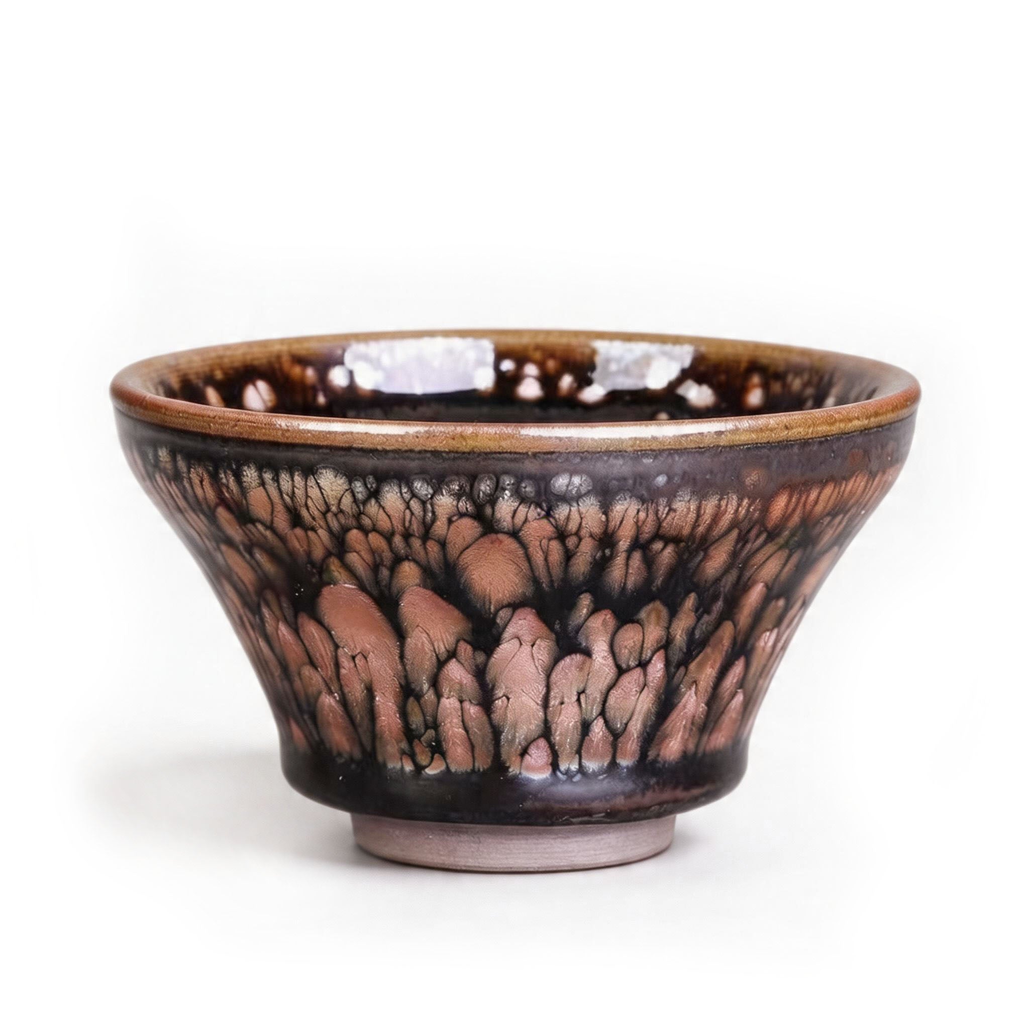 Chinese Shanhai Style Ceramic Tea Cup, Straight Body & Flared Rim Tasting Cup, Single Kung Fu Tea Ware