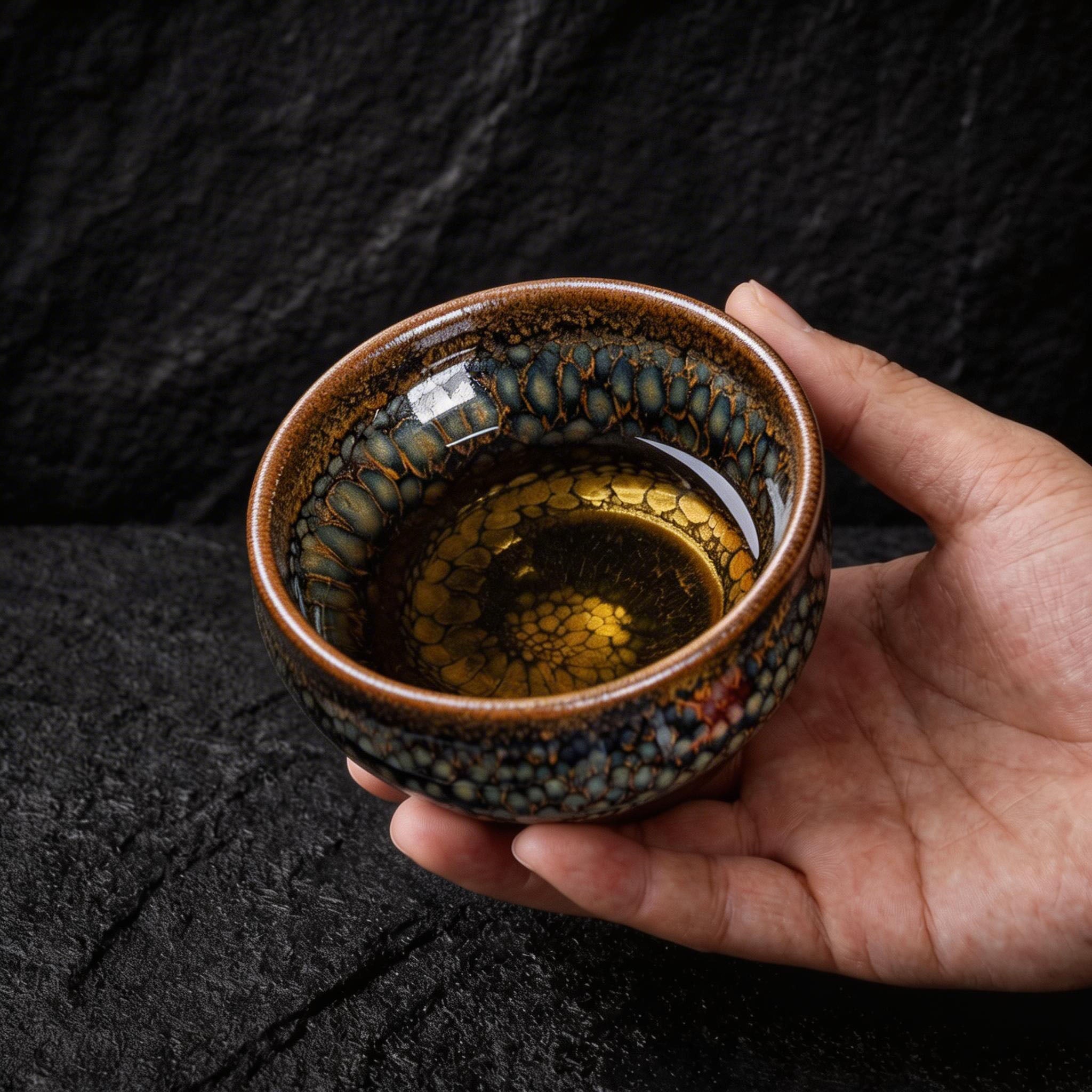 Chinese Shanhai Style Ceramic Tea Cup, Straight Body & Flared Rim Tasting Cup, Single Kung Fu Tea Ware