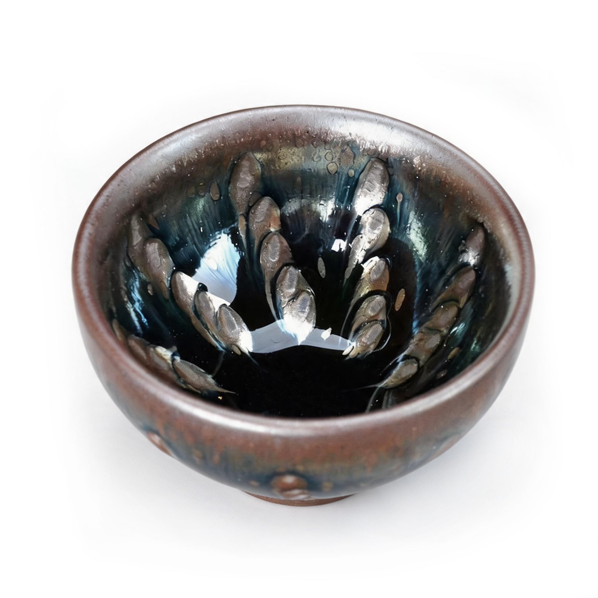 Chinese Shanhai Style Ceramic Tea Cup, Straight Body & Flared Rim Tasting Cup, Single Kung Fu Tea Ware