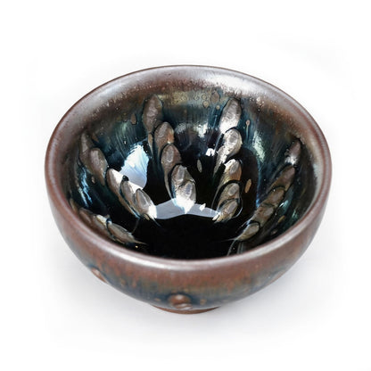 Chinese Shanhai Style Ceramic Tea Cup, Straight Body & Flared Rim Tasting Cup, Single Kung Fu Tea Ware