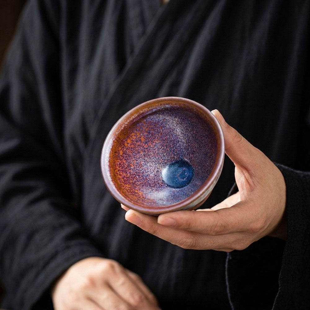 Chinese Shanhai Style Ceramic Tea Cup, Straight Body & Flared Rim Tasting Cup, Single Kung Fu Tea Ware
