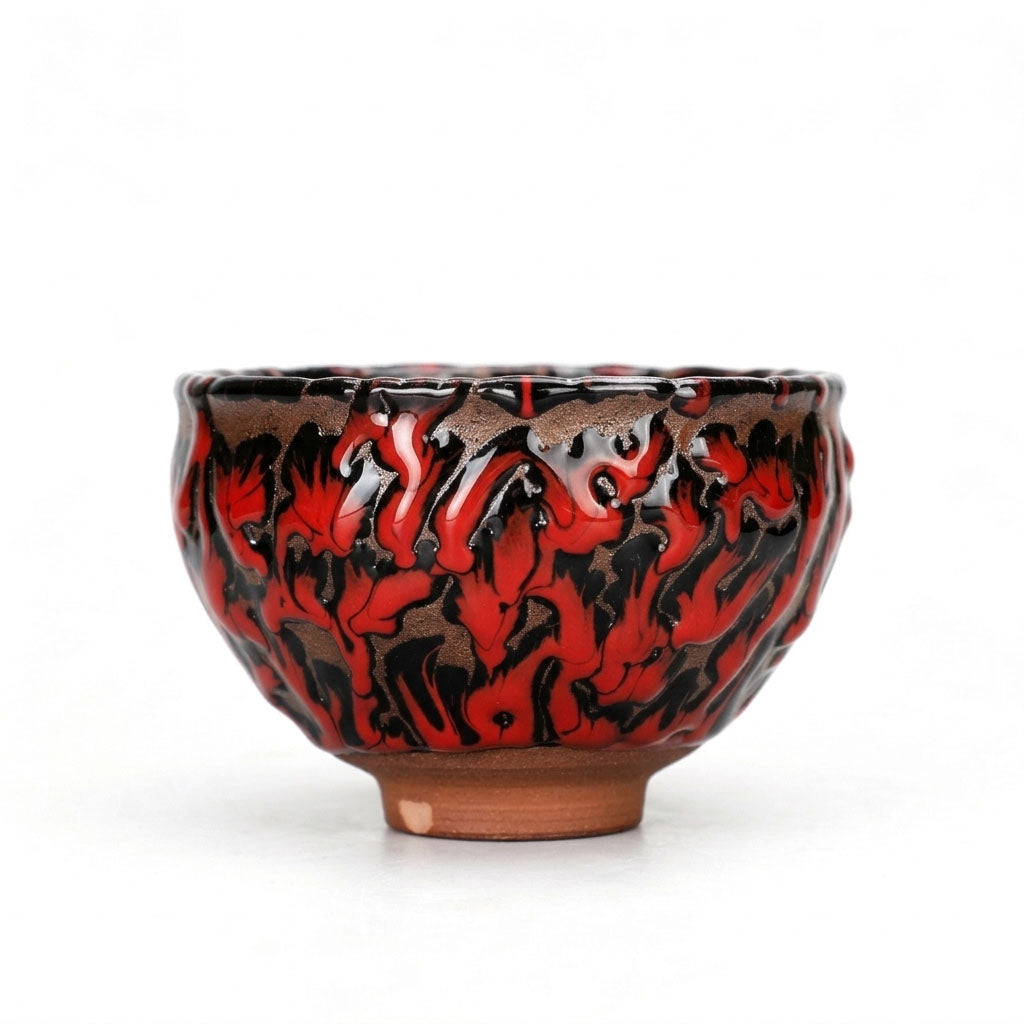 Chinese Shanhai Style Ceramic Tea Cup, Straight Body & Flared Rim Tasting Cup, Single Kung Fu Tea Ware