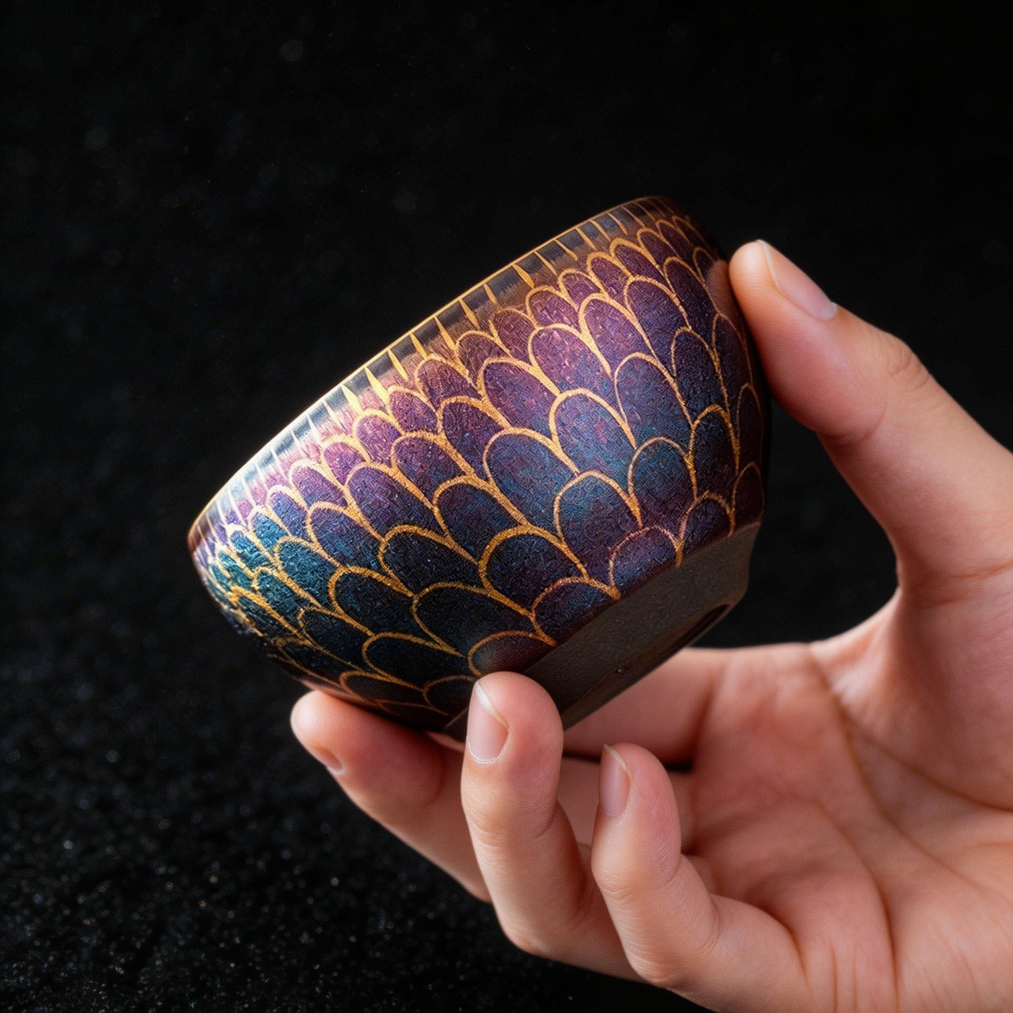 Chinese Shanhai Style Ceramic Tea Cup, Straight Body & Flared Rim Tasting Cup, Single Kung Fu Tea Ware