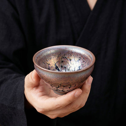 Chinese Shanhai Style Ceramic Tea Cup, Straight Body & Flared Rim Tasting Cup, Single Kung Fu Tea Ware