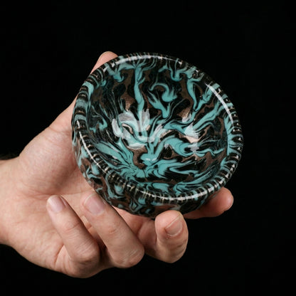 Chinese Shanhai Style Ceramic Tea Cup, Straight Body & Flared Rim Tasting Cup, Single Kung Fu Tea Ware