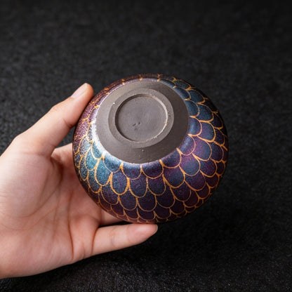 Chinese Shanhai Style Ceramic Tea Cup, Straight Body & Flared Rim Tasting Cup, Single Kung Fu Tea Ware