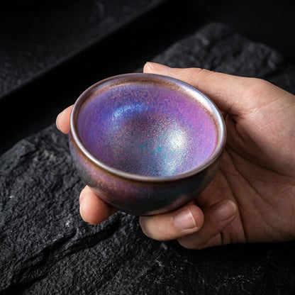 Chinese Shanhai Style Ceramic Tea Cup, Straight Body & Flared Rim Tasting Cup, Single Kung Fu Tea Ware