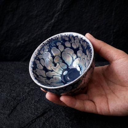Chinese Shanhai Style Ceramic Tea Cup, Straight Body & Flared Rim Tasting Cup, Single Kung Fu Tea Ware