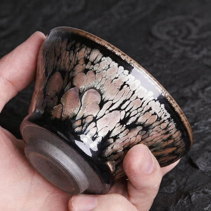 Chinese Shanhai Style Ceramic Tea Cup, Straight Body & Flared Rim Tasting Cup, Single Kung Fu Tea Ware