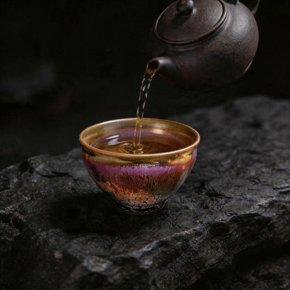Chinese Shanhai Style Ceramic Tea Cup, Straight Body & Flared Rim Tasting Cup, Single Kung Fu Tea Ware