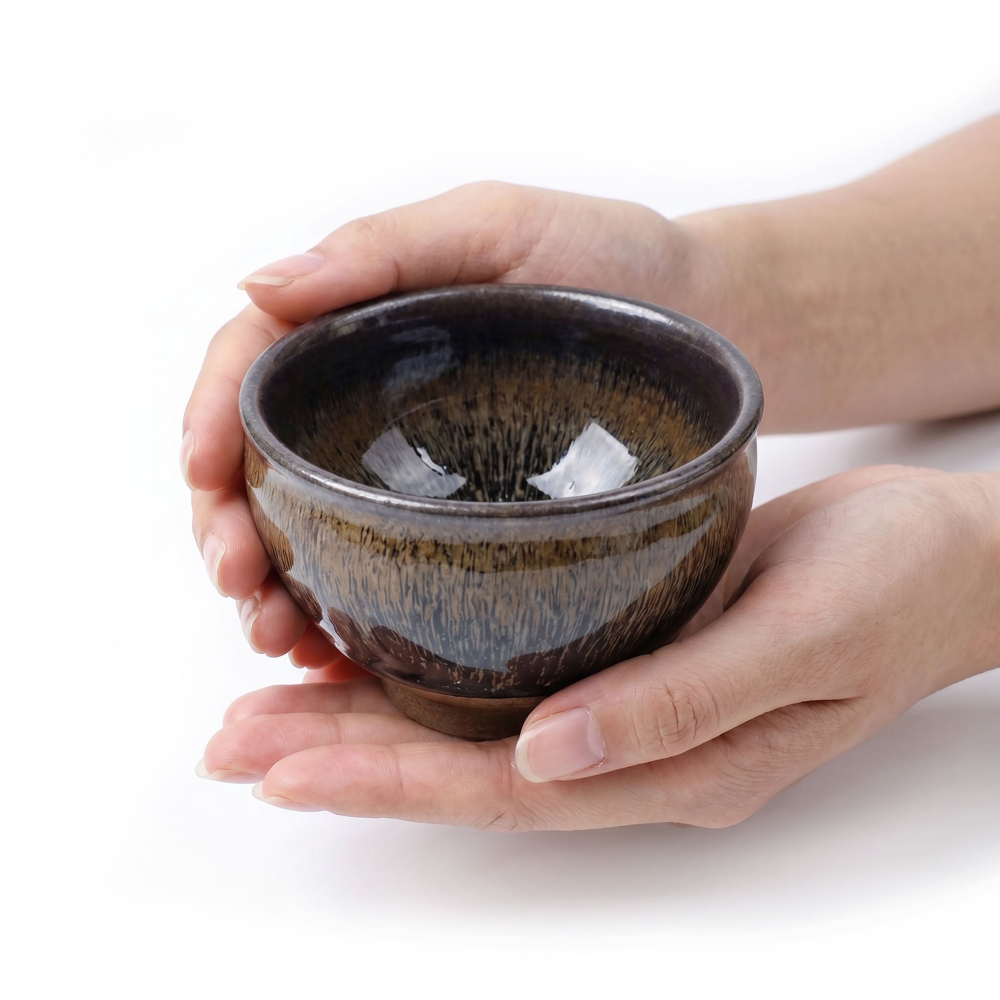 Chinese Shanhai Style Ceramic Tea Cup, Straight Body & Flared Rim Tasting Cup, Single Kung Fu Tea Ware