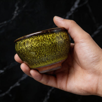Chinese Shanhai Style Ceramic Tea Cup, Straight Body & Flared Rim Tasting Cup, Single Kung Fu Tea Ware