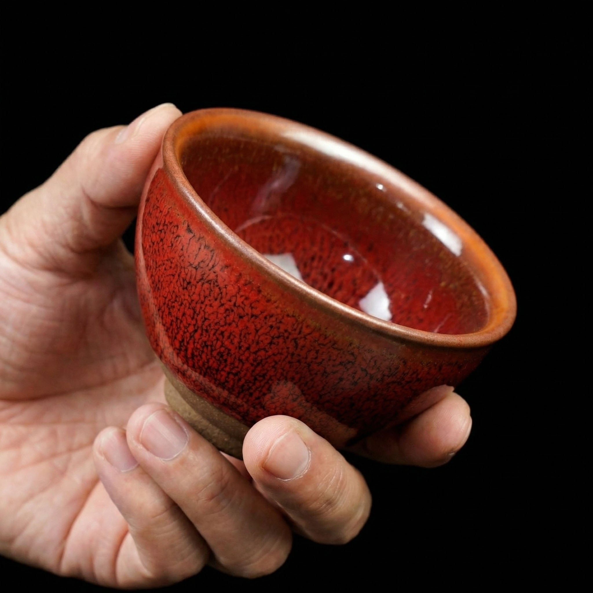 Chinese Shanhai Style Ceramic Tea Cup, Straight Body & Flared Rim Tasting Cup, Single Kung Fu Tea Ware