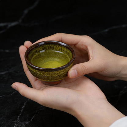 Chinese Shanhai Style Ceramic Tea Cup, Straight Body & Flared Rim Tasting Cup, Single Kung Fu Tea Ware
